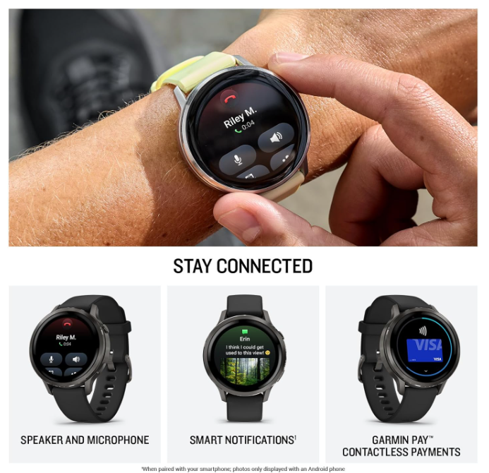 Garmin Venu 4 - 41/45mm AMOLED Advanced Health & Fitness GPS Smartwatch, Bright & Colorful Display, Built-in Flashlight, Up to 10/12 Days Battery Life with Wearable4U Bundle