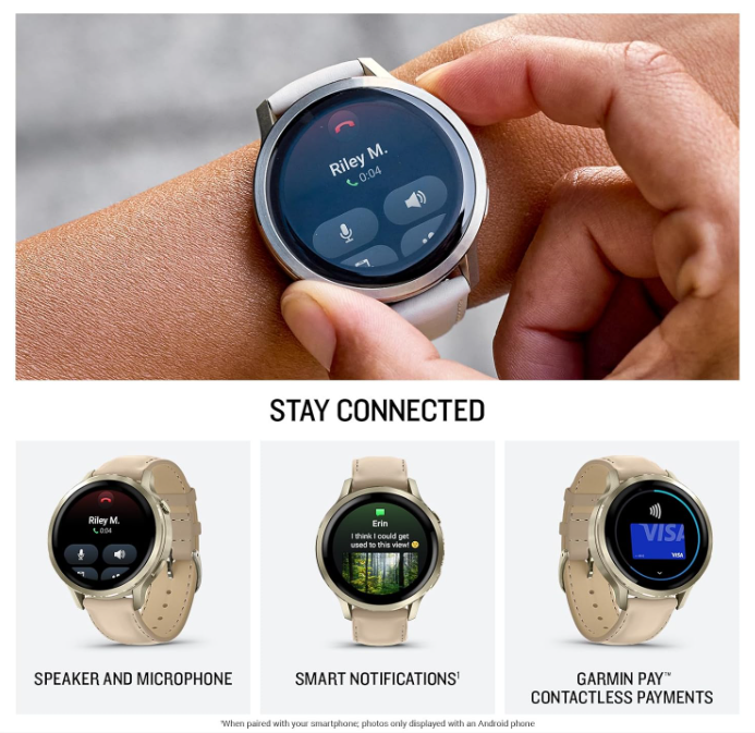 Garmin Venu 4 - 41/45mm AMOLED Advanced Health & Fitness GPS Smartwatch, Bright & Colorful Display, Built-in Flashlight, Up to 10/12 Days Battery Life with Wearable4U Bundle