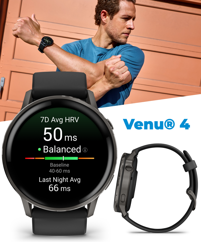Garmin Venu 4 - 41/45mm AMOLED Advanced Health & Fitness GPS Smartwatch, Bright & Colorful Display, Built-in Flashlight, Up to 10/12 Days Battery Life with Wearable4U Bundle
