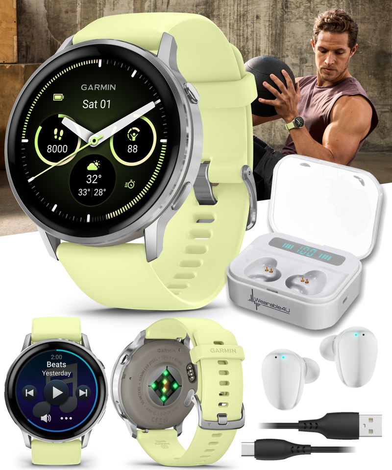 Garmin Venu 4 - 41/45mm AMOLED Advanced Health & Fitness GPS Smartwatch, Bright & Colorful Display, Built-in Flashlight, Up to 10/12 Days Battery Life with Wearable4U Bundle