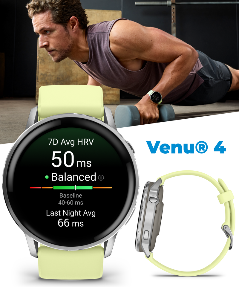 Garmin Venu 4 - 41/45mm AMOLED Advanced Health & Fitness GPS Smartwatch, Bright & Colorful Display, Built-in Flashlight, Up to 10/12 Days Battery Life with Wearable4U Bundle