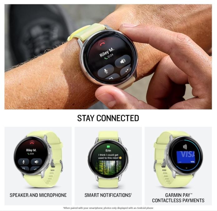 Garmin Venu 4 - 41/45mm AMOLED Advanced Health & Fitness GPS Smartwatch, Bright & Colorful Display, Built-in Flashlight, Up to 10/12 Days Battery Life with Wearable4U Bundle