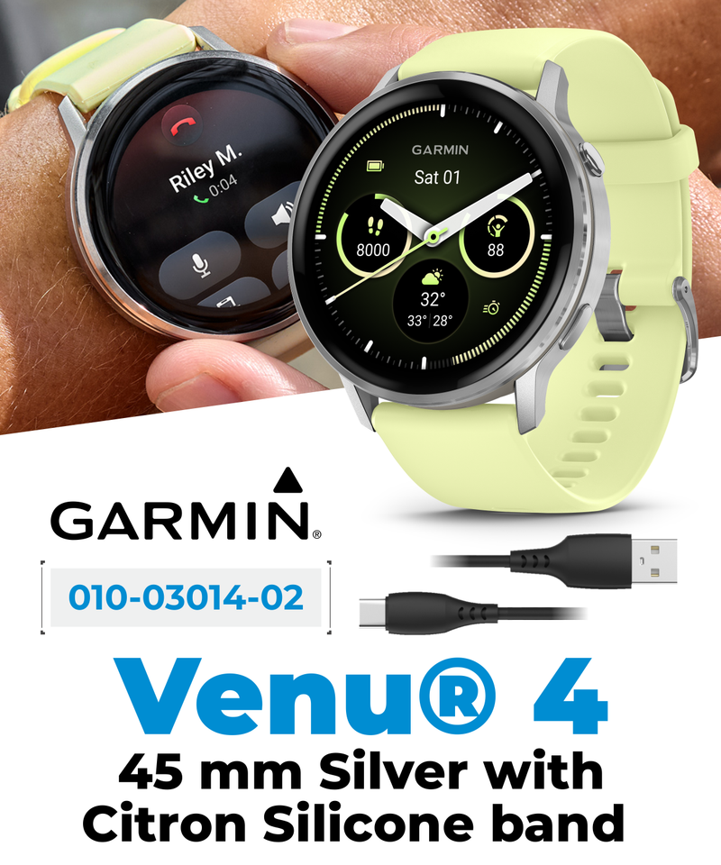 Garmin Venu 4 - 41/45mm AMOLED Advanced Health & Fitness GPS Smartwatch, Bright & Colorful Display, Built-in Flashlight, Up to 10/12 Days Battery Life with Wearable4U Bundle