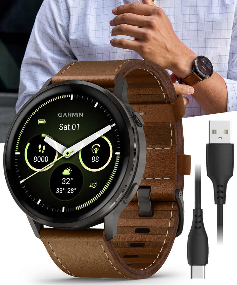 Garmin Venu 4 - 41/45mm AMOLED Advanced Health & Fitness GPS Smartwatch, Bright & Colorful Display, Built-in Flashlight, Up to 10/12 Days Battery Life with Wearable4U Bundle