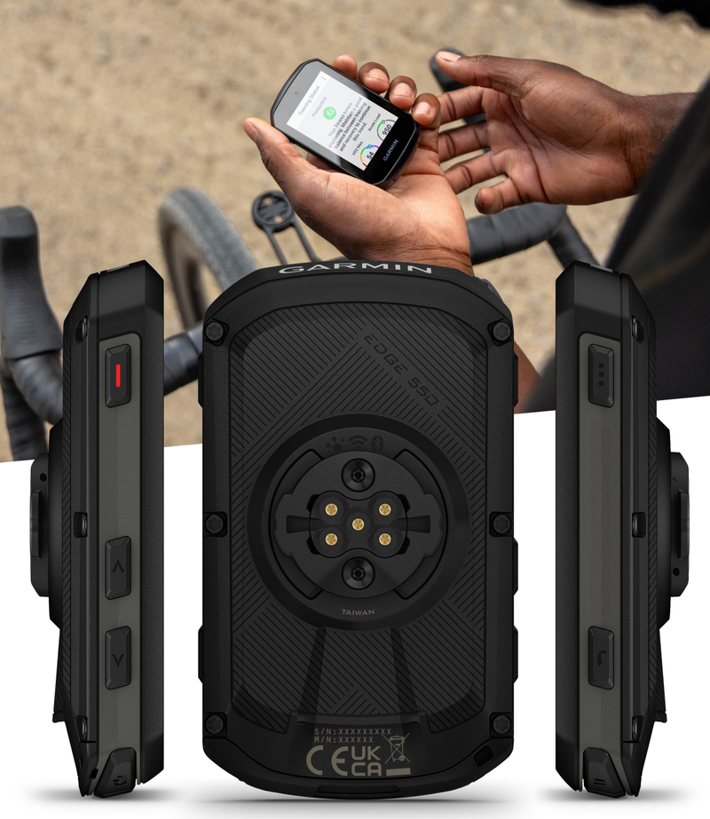 Garmin Edge 550 Compact GPS Cycling Computer, 2.7" Vivid Color Display, Bike-Specific Mapping, Advanced Training & Performance Insights + Silicone Case w/ Wearable4U PowerBank Bundle