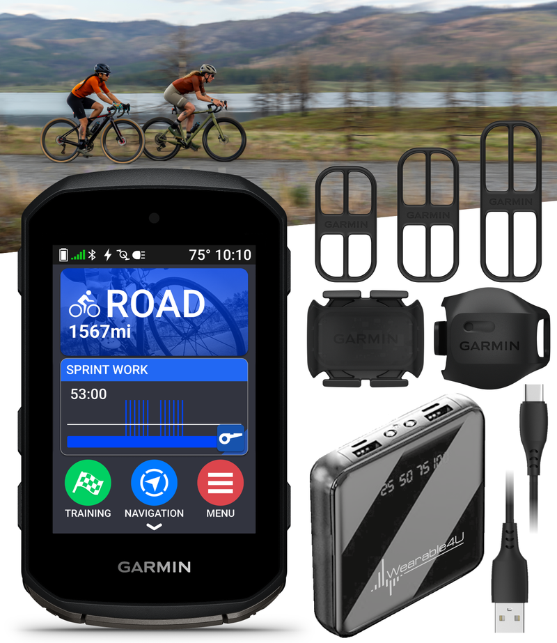 Garmin Edge 850 Compact GPS Cycling Computer, Vivid Color Touchscreen Display, Bike-Specific Mapping, Advanced Training & Performance Insights (010-03023-00) w/ Wearable4U Bundle