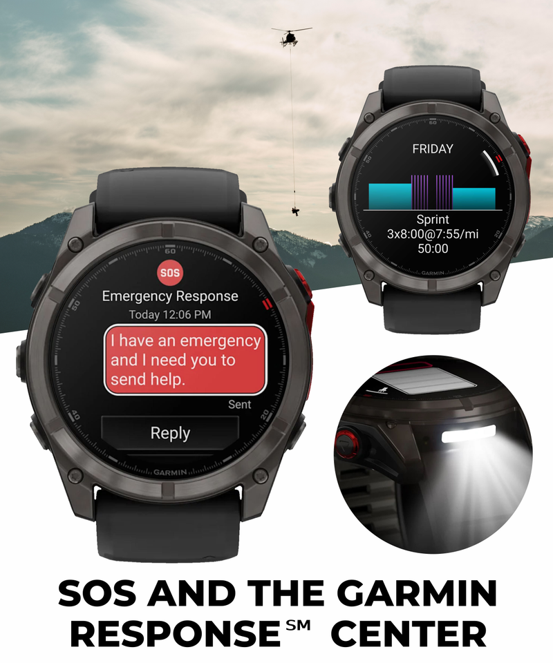 Garmin Fenix 8 Pro – 51 mm MicroLED Premium Multisport GPS Smartwatch, Sapphire Lens, inReach Technology (010-03380-00) w/ Wearable4U Bundle