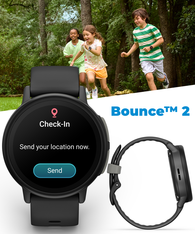 Garmin Bounce 2 Kids Smartwatch with LTE – Two-Way Calling, Text Messaging, Real-Time GPS Tracking, Swim-Friendly AMOLED Display, Music with Wearable4U Bundle