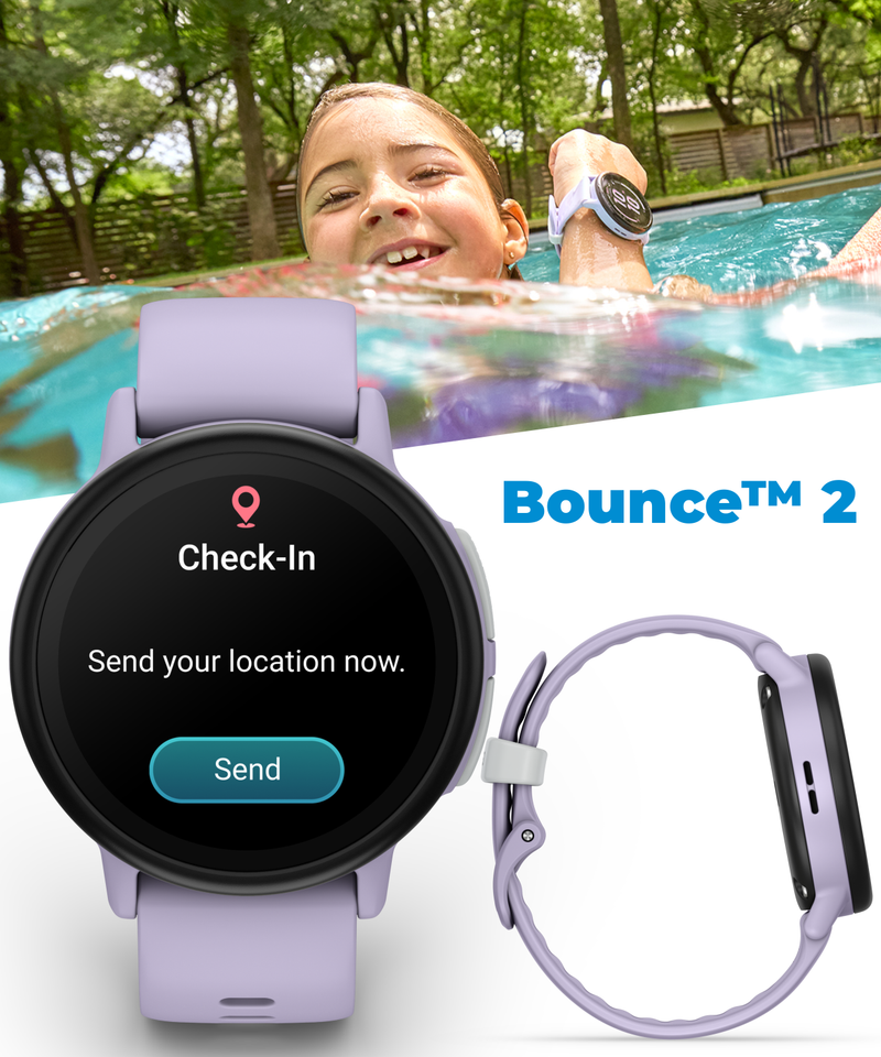 Garmin Bounce 2 Kids Smartwatch with LTE – Two-Way Calling, Text Messaging, Real-Time GPS Tracking, Swim-Friendly AMOLED Display, Music with Wearable4U Bundle
