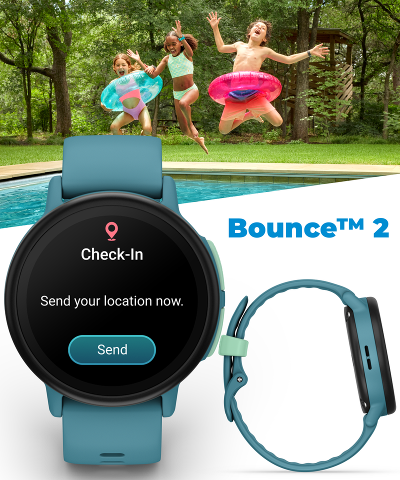 Garmin Bounce 2 Kids Smartwatch with LTE – Two-Way Calling, Text Messaging, Real-Time GPS Tracking, Swim-Friendly AMOLED Display, Music with Wearable4U Bundle