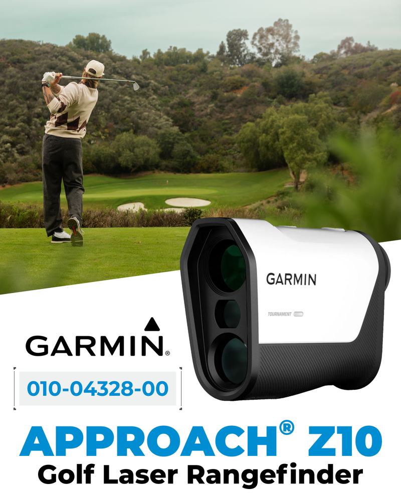 Garmin Approach Z10 Golf Laser Range Finder Up To 350 Yards (010-04328-00) with Wearable4U Bundle