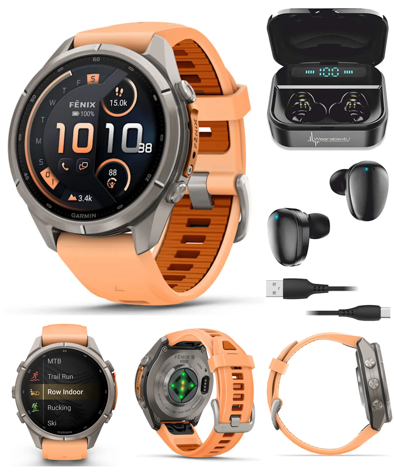 Garmin Fenix 9 Pro AMOLED Premium Multisport GPS Smartwatch, Titanium, Sapphire, inReach Connectivity