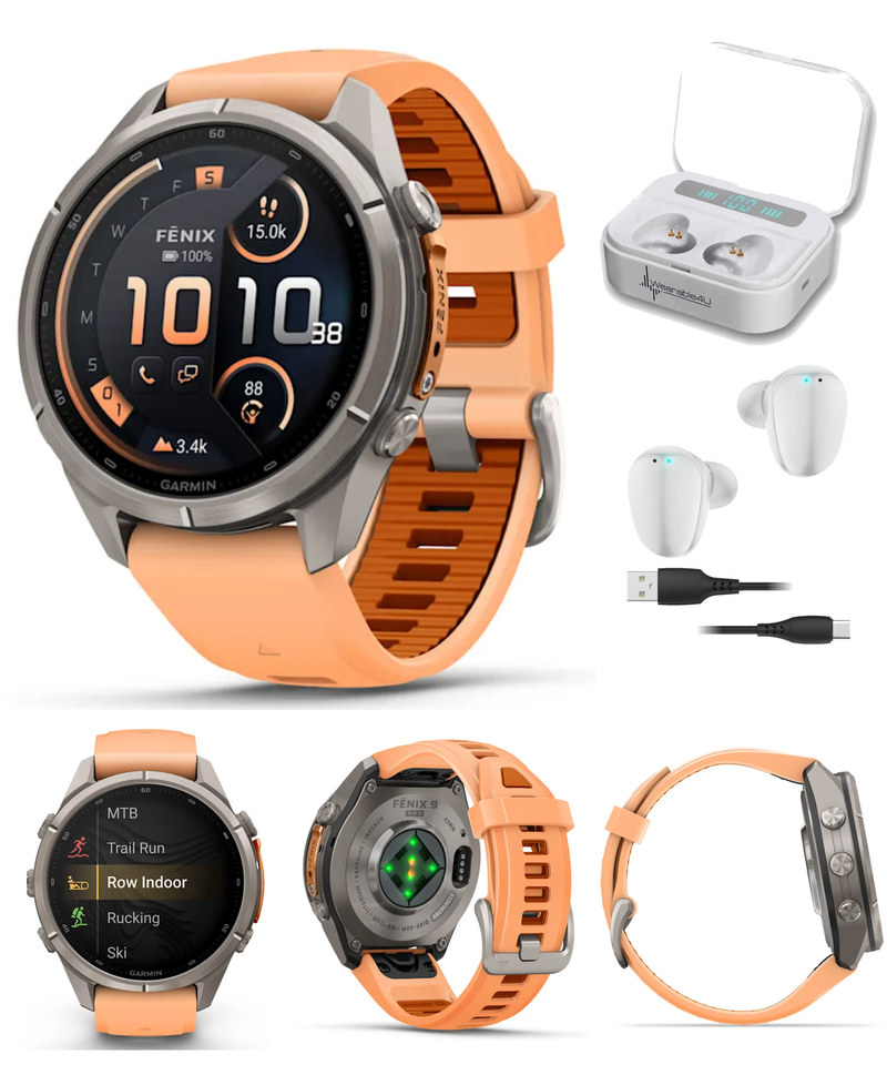 Garmin Fenix 9 Pro AMOLED Premium Multisport GPS Smartwatch, Titanium, Sapphire, inReach Connectivity