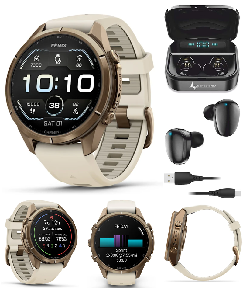 Garmin Fenix 9 Pro AMOLED Premium Multisport GPS Smartwatch, Titanium, Sapphire