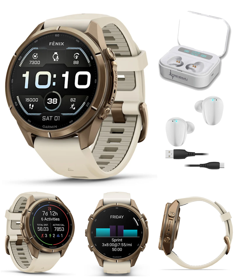 Garmin Fenix 9 Pro AMOLED Premium Multisport GPS Smartwatch, Titanium, Sapphire