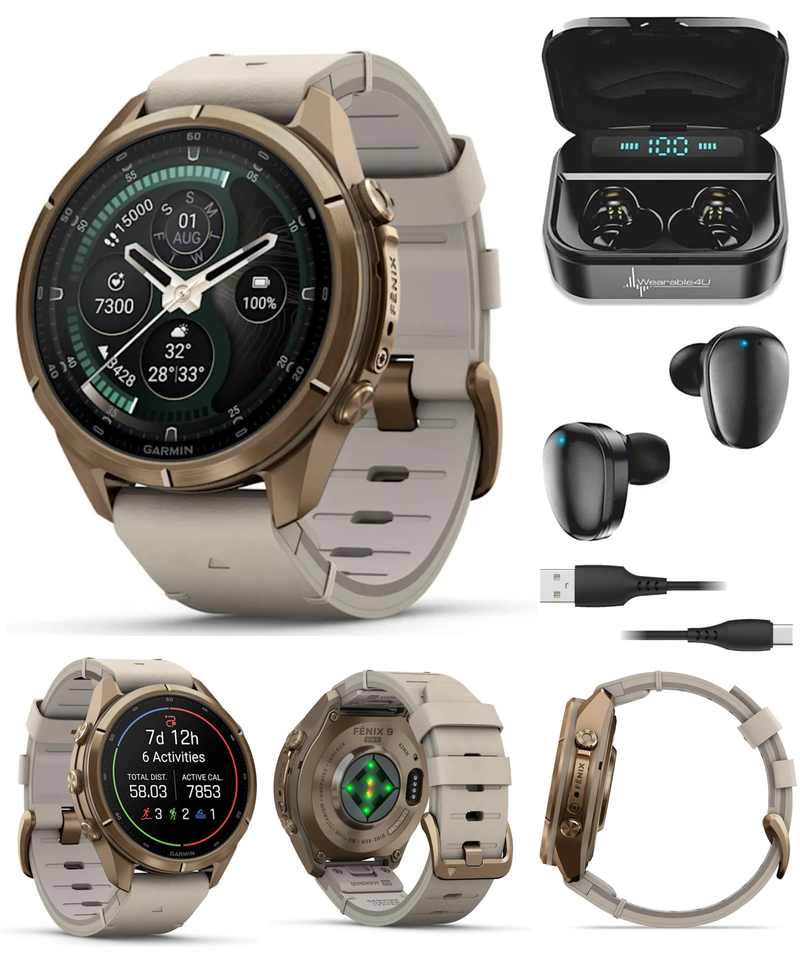 Garmin Fenix 9 Pro AMOLED Premium Multisport GPS Smartwatch, Titanium, Sapphire, inReach Connectivity