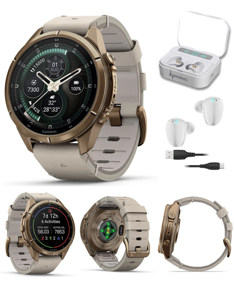 Garmin Fenix 9 Pro AMOLED Premium Multisport GPS Smartwatch, Titanium, Sapphire, inReach Connectivity
