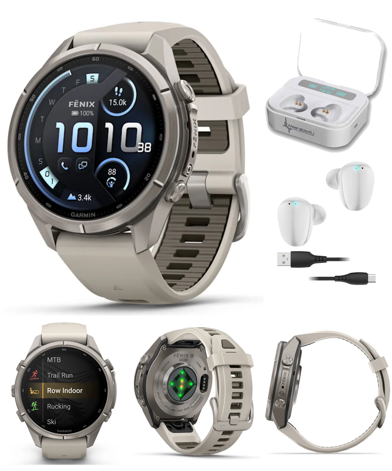 Garmin Fenix 9 Pro AMOLED Premium Multisport GPS Smartwatch, Titanium, Sapphire, inReach Connectivity