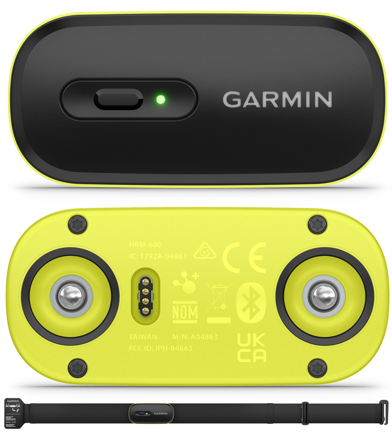 Garmin HRM 600 Premium Heart Rate Monitor with Running Dynamics (XS–S; M-XL) | Compatible with Garmin Smartwatches & Cycling Computers | Wearable4U Bundle