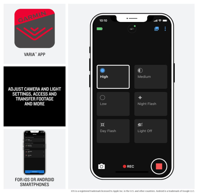 Garmin Varia Vue, Cycling Headlight and 4k Camera, Up to 600 Lumens, Auto Brightness, Crystal-Clear Video Recording, Incident Detection While Cycling w/ Wearable4U Bundle