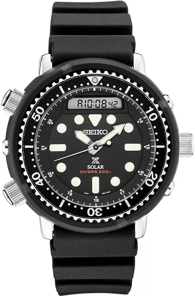 Seiko Prospex Divers Solar 47.8mm Black Dial Men's Watch (SNJ025)