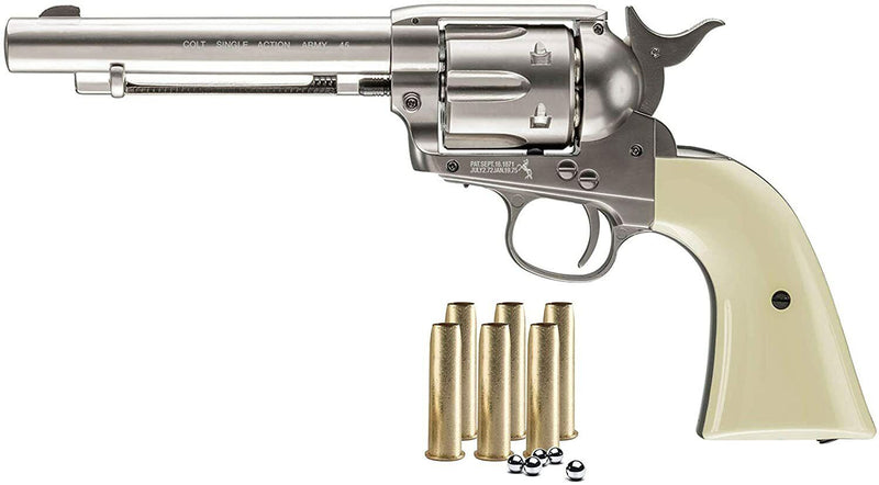 Umarex Colt Peacemaker SAA45 СO2 .177 Cal Nickel Single Action Six-Shooter Air Pistol (2254048)