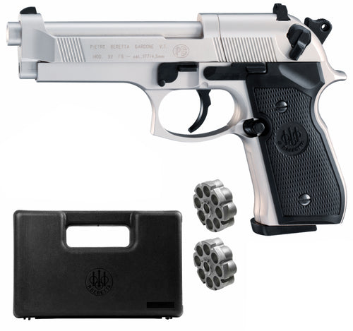 Umarex Beretta M92FS CO2 .177 Cal Nickel/Black Non-Blowback Air Pistol (2253001)