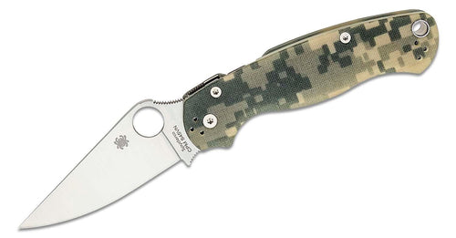 Spyderco C81GPCMO2 Para Military 2 G-10 Camo Plain 3.45" CPM S45VN Pocket Folding Knife