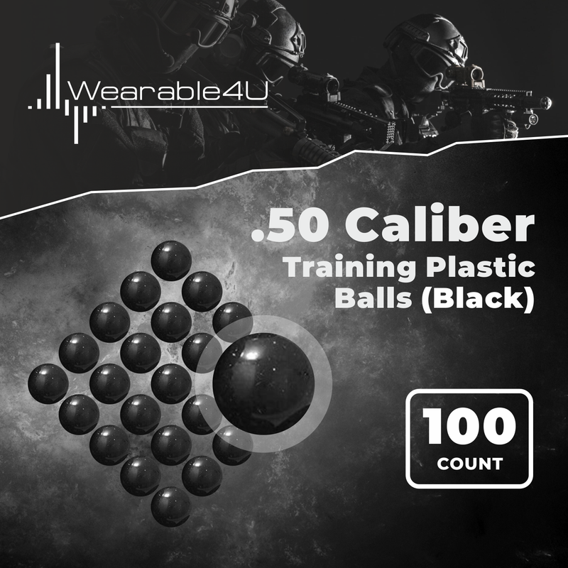 Wearable4U .50 Caliber New Reusable Training Plastic Balls for Paintball Gun