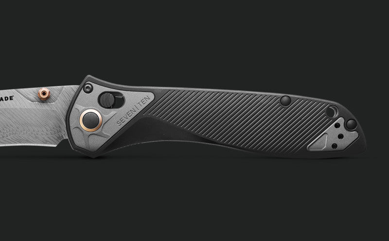 Benchmade Seven Ten 6AL-4V Titanum 4" Gold Class Drop Point Plain Edge Pocket Folding Knife (710-241)