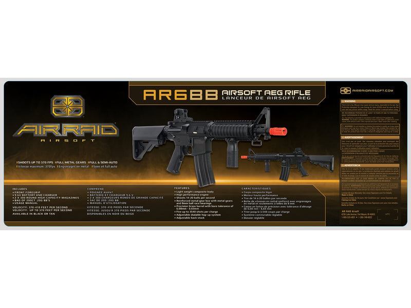Tippmann Air Raid AR6BB 6mm AEG Airsoft Rifle Black with Battery and Charger (94500)