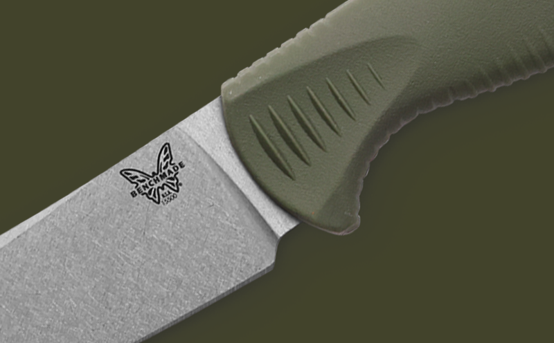 Benchmade Meatcrafter Dark Olive Santoprene 6.09" Fixed Knife (15500-04)