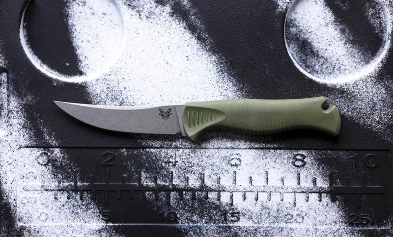 Benchmade 15505 Meatcrafter Dark Olive Santoprene 4.01" Fixed Blade Knife