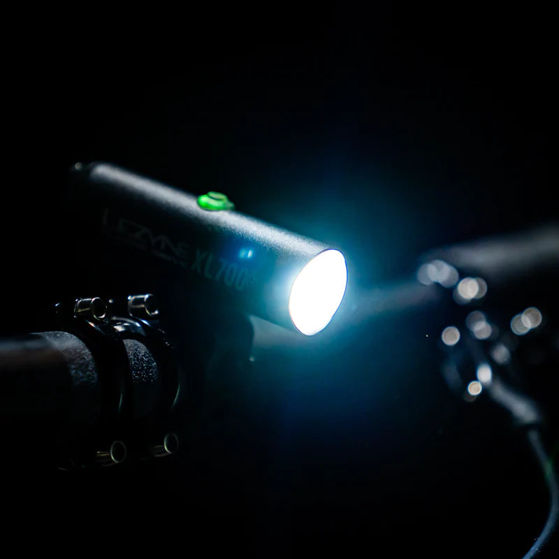 Lezyne Classic Drive XL 700+ and Zecto Drive 200+ Bicycle Light Set, 700/200 Lumen, Front and Rear Pair, White/Red LED, USB-C Rechargeable (1-LED-30P-V537)