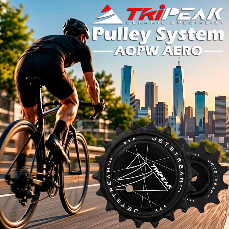 TriPeak Pulley System AOPW AERO, 12/18T for Shimano RD-92xx/81xx/71xx 12s; SRAM AXS RD E1 RED/FORCE 2x12s