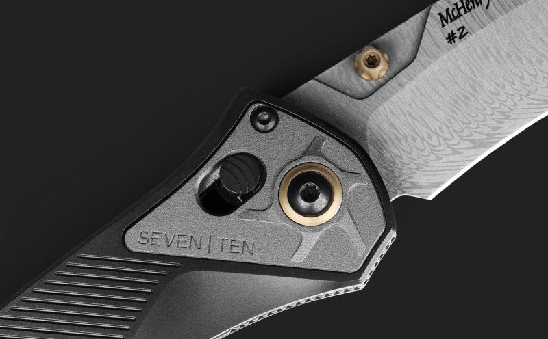 Benchmade Seven Ten 6AL-4V Titanum 4" Gold Class Drop Point Plain Edge Pocket Folding Knife (710-241)