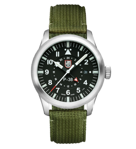 Luminox 42mm P-38 LIGHTNING GMT 9520 Series Pilot Mens Watch XA.IE21