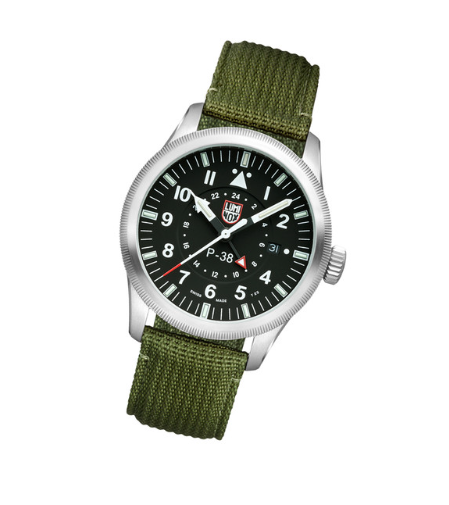 Luminox 42mm P-38 LIGHTNING GMT 9520 Series Pilot Mens Watch XA.IE21