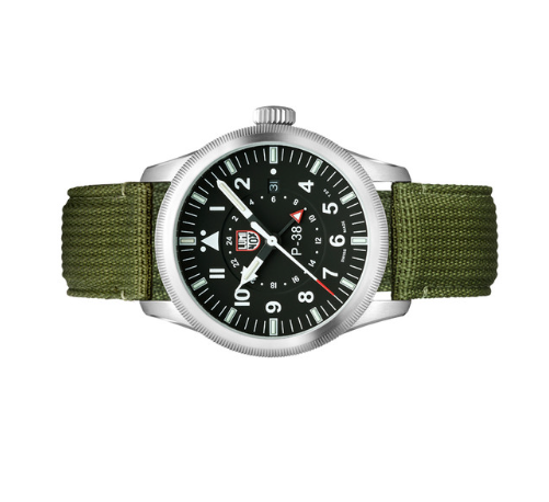 Luminox 42mm P-38 LIGHTNING GMT 9520 Series Pilot Mens Watch XA.IE21