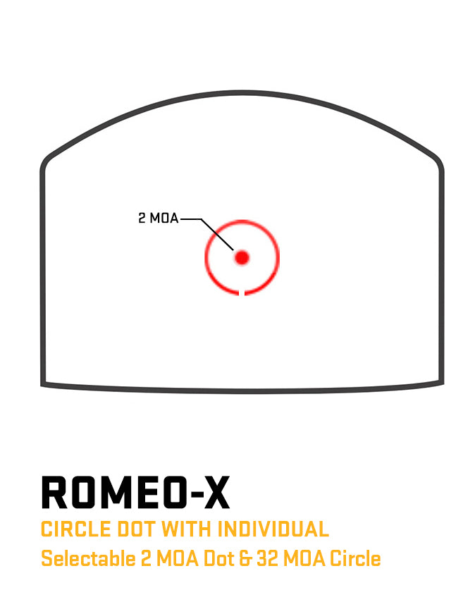 Sig Sauer Romeo-X Compact Rose 1x24mm 2 MOA Red Dot / 32 MOA Circle Red Dot Sight (SORX1208)