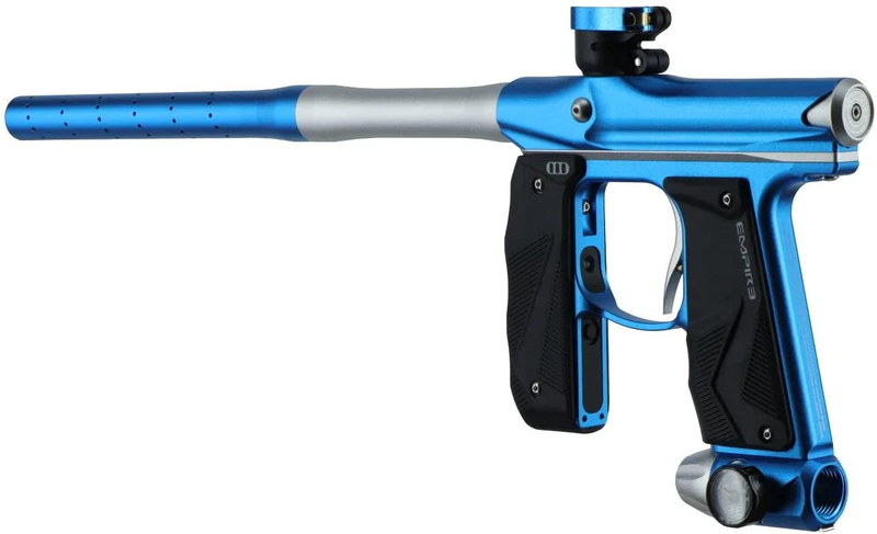 Tippmann Empire Mini GS Paintball Marker 2 Piece Barrel Dust Blue / Dust Silver (17385) with Hawki HPA Tank 48ci and 500x Paintballs Bundle