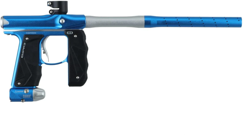 Tippmann Empire Mini GS Paintball Marker 2 Piece Barrel Dust Blue / Dust Silver (17385) with Hawki HPA Tank 48ci and 500x Paintballs Bundle