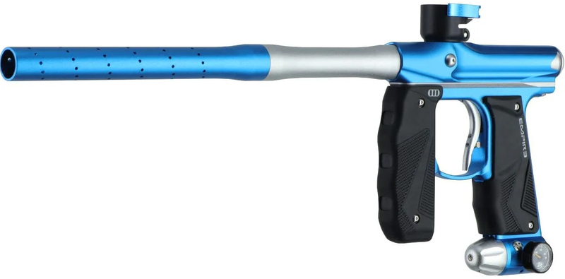 Tippmann Empire Mini GS Paintball Marker 2 Piece Barrel Dust Blue / Dust Silver (17385) with Hawki HPA Tank 48ci and 500x Paintballs Bundle