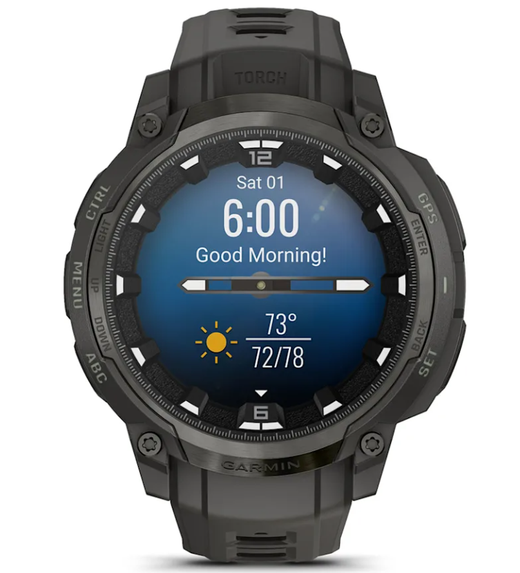 Garmin Instinct Crossover 1.2" AMOLED Sapphire Rugged Hybrid GPS Smartwatch (Various Models, incl. Tactical Edition), Analog Hands,  Health & Wellness Monitoring | Wearable4U Bundle