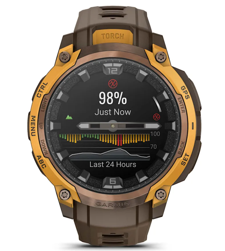 Garmin Instinct Crossover 1.2" AMOLED Sapphire Rugged Hybrid GPS Smartwatch (Various Models, incl. Tactical Edition), Analog Hands,  Health & Wellness Monitoring | Wearable4U Bundle