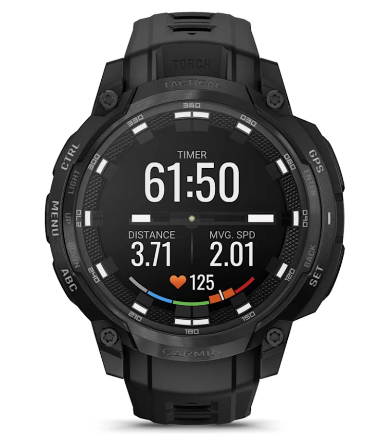 Garmin Instinct Crossover 1.2" AMOLED Sapphire Rugged Hybrid GPS Smartwatch (Various Models, incl. Tactical Edition), Analog Hands,  Health & Wellness Monitoring | Wearable4U Bundle