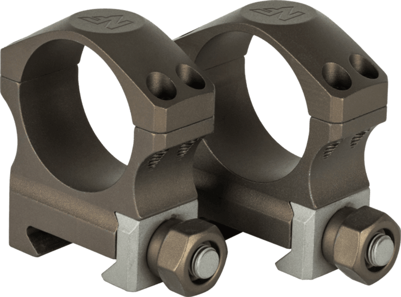 NightForce X-Treme Duty Ultralite 1.0" Medium 30mm 4 screw Dark Earth Rings Titanium/Alloy (A677)