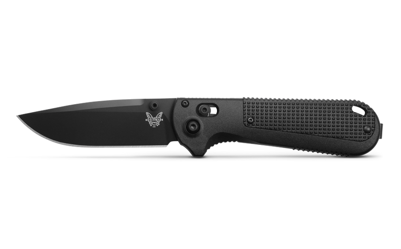 Benchmade Redoubt Black Grivory 3.55" Plain Edge Drop-Point Folding Pocket Knife (430BK-02)