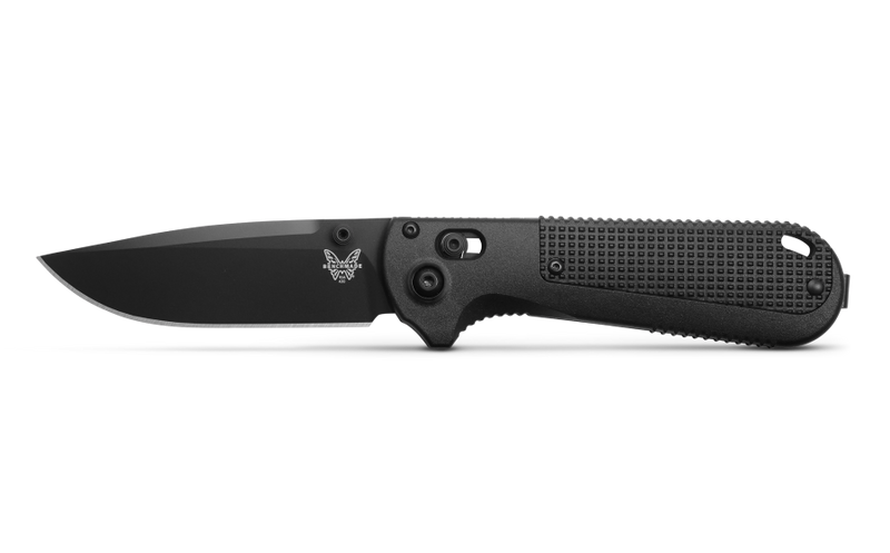 Benchmade 430BK-02 Redoubt Black Grivory 3.55" Plain Edge Drop-Point Folding Pocket Knife