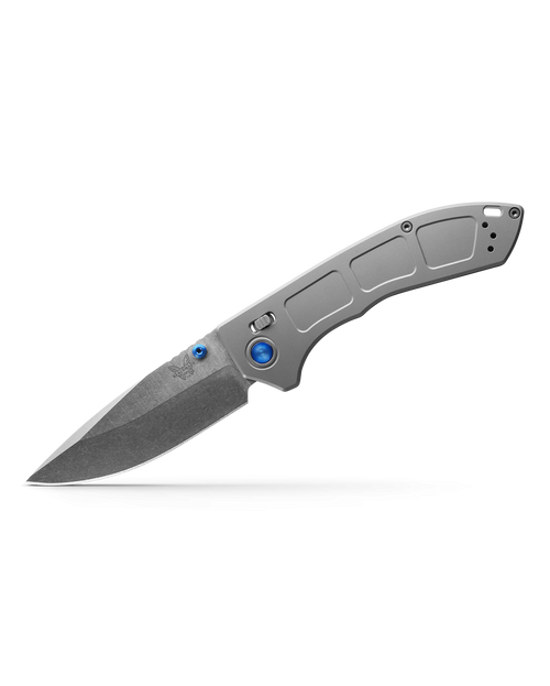 Benchmade 748 Narrows Titanium M390 3.43" Drop Point Plain Edge Pocket Knife